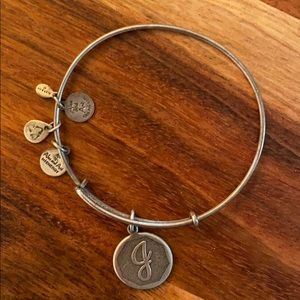 Alex and Ani J initial bracelet